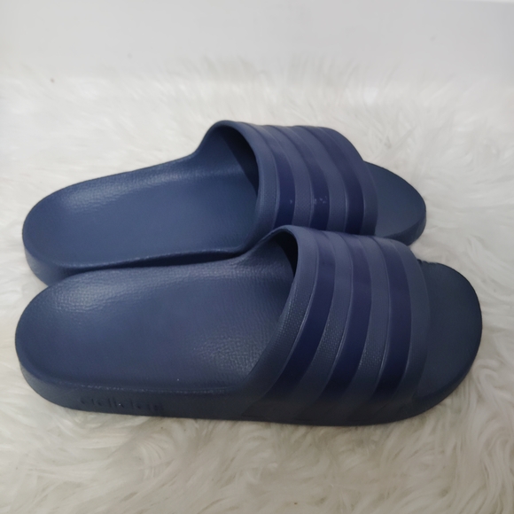 Adidas Men's Blue Slide Sandals - Picture 1 of 6
